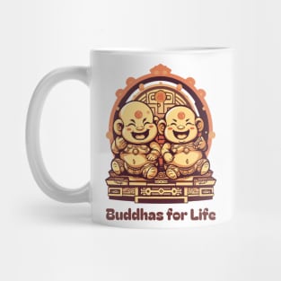 Spiritual Sibling Shirt - Buddhas for Life Tee - Unique Zen Brotherhood Apparel - Thoughtful Gift for Brothers Mug